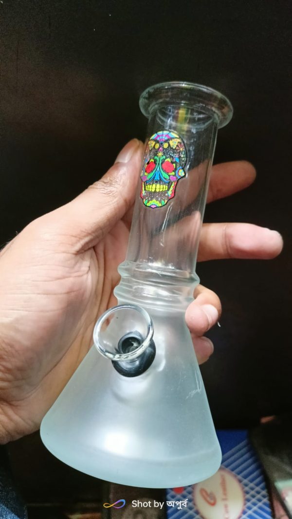 Design Mini Glass Bong - Assorted - 7 Inch - Peremium Quality