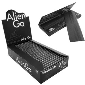 Alien Puff Rolling Paper Black Classic 1 1/4 Size Smoking Rolling Paper,