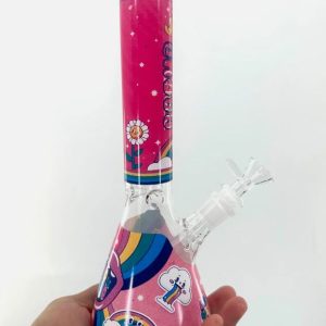 11" Heavy Glass Bongs Filter 14mm Bowl Bubbler Cartoon Best Girls Gifts Cute
