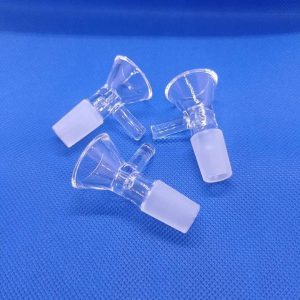 Thick Round Funnel Glass Bowl hookah Herb Dry Oil Burners With Handle 3 Types 14mm 18mm male For Smoking Tools Accessories Glass Bongs Bubble