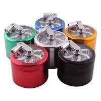 4-layer zinc alloy herb grinder white gradient color spice herb grinder With Handle