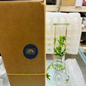 10 inches Glass Bong Tube weed print