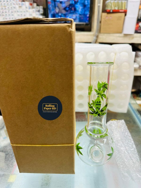10 inches Glass Bong Tube weed print
