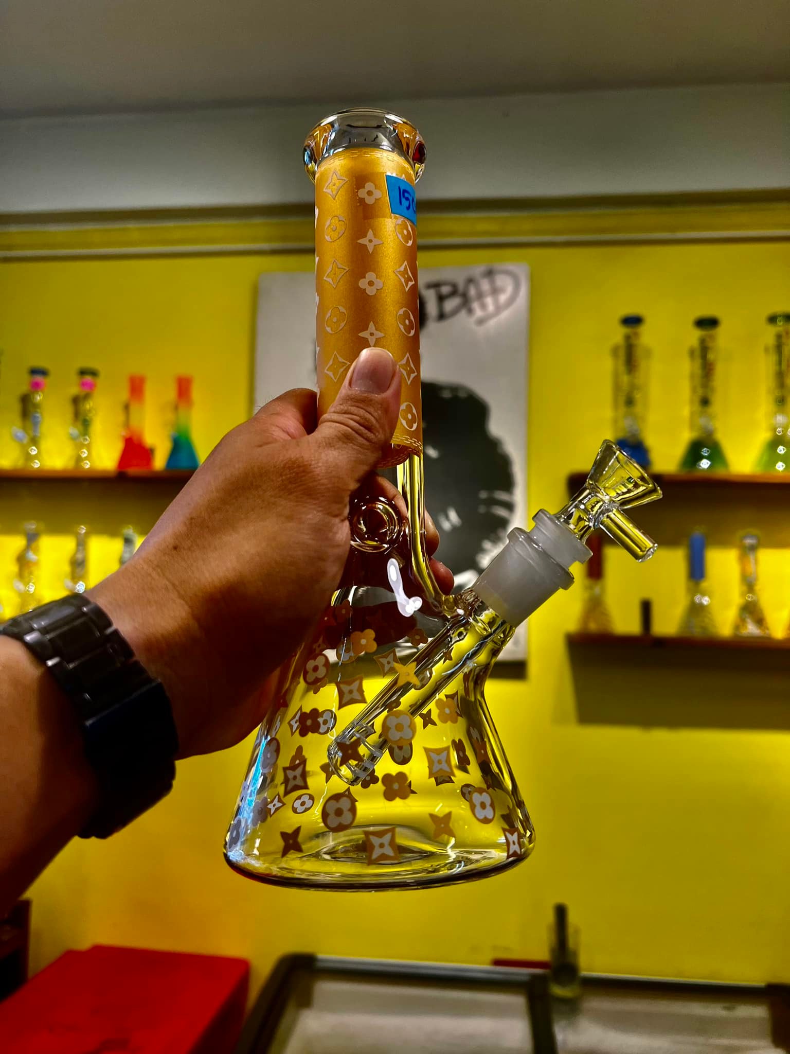 14 inches 10 ml thickens Glass Water Tube Pipe Bong,